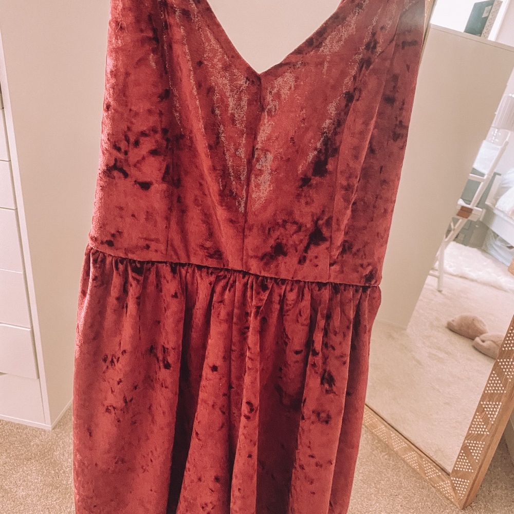 burgundy velvet romper